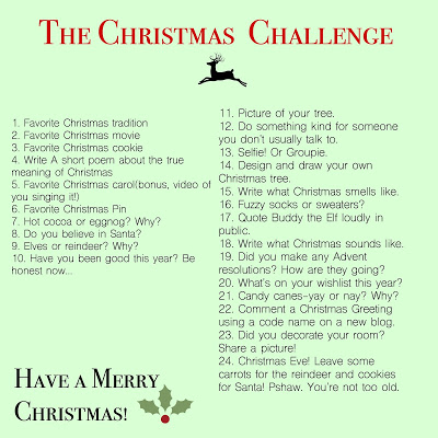 December/Christmas blogging challenge